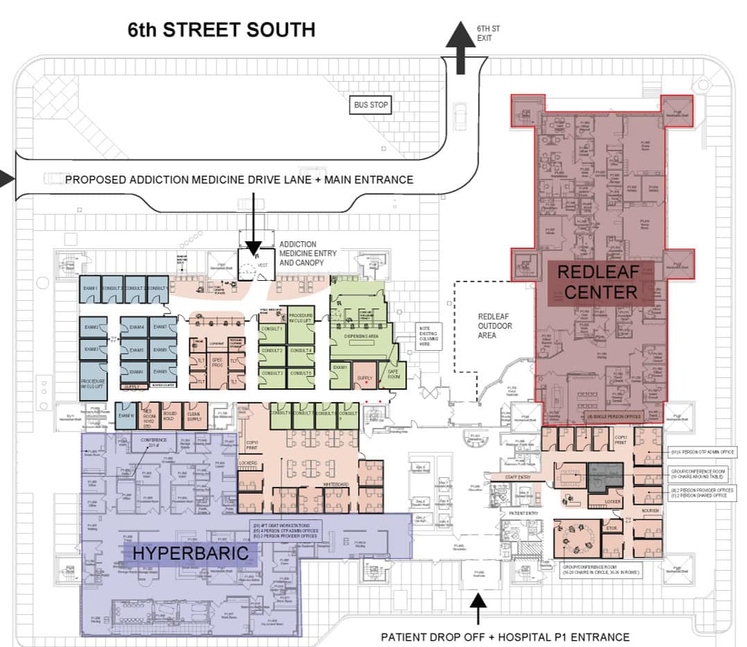 map of proposed addiction medicine location