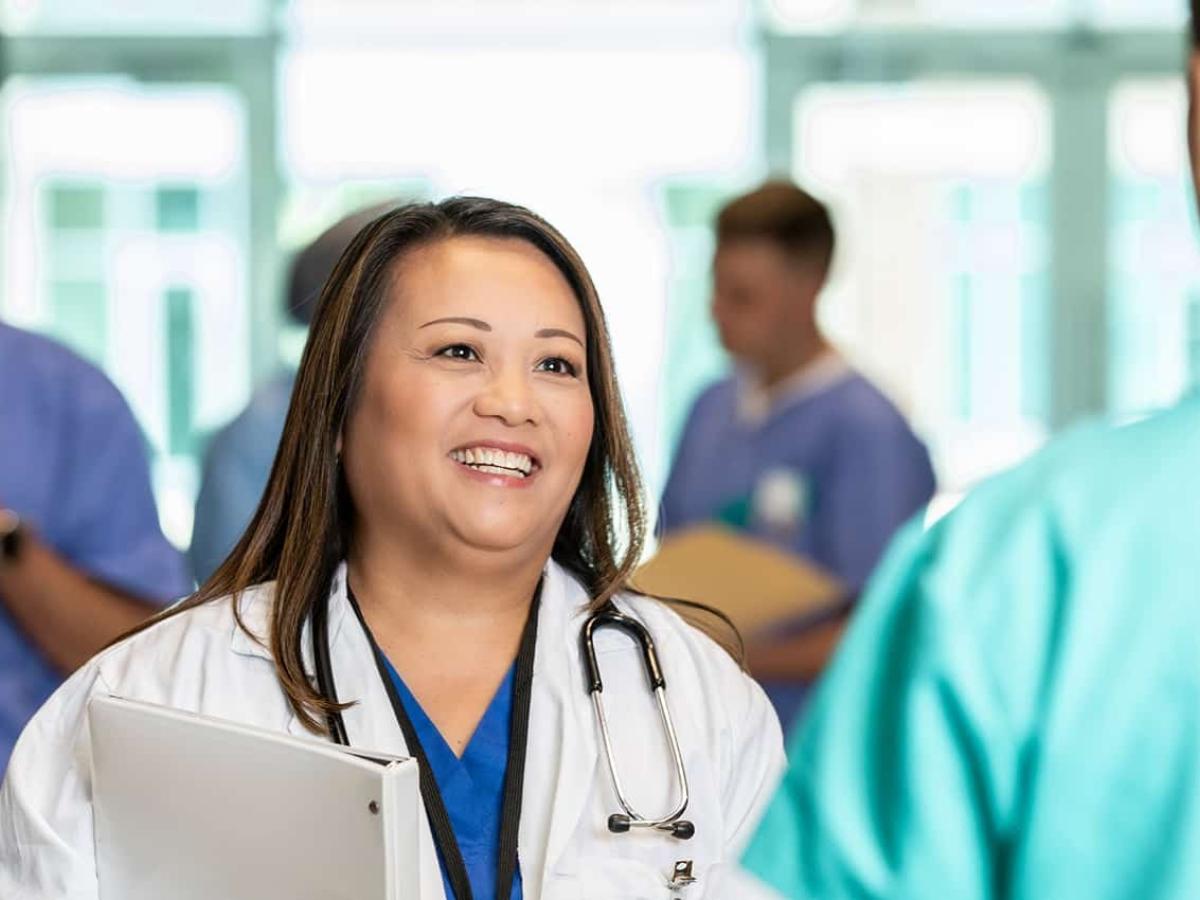 Asian woman with stethoscope