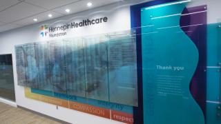 hennepin healthcare foundation wall in the clinic and specialty center