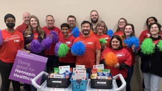 Donors holding their in-kind donations