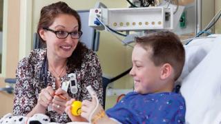 Nurse with young patient
