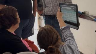 Teaching Eye Gaze Device to ALS patient, Lou Gehrigs disease, communication, voice, speech, donation