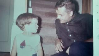 young stephanie volunteer with her father, Stephanie’s give-back, volunteer, memories, family, welcome services, compassion