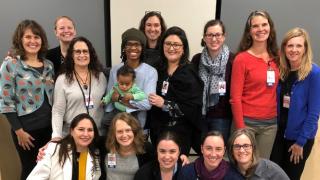 hennepin healthcare midwife staff, 50 years later, 14 midwives strong, first-of-its-kind, nurse midwife service, midwifery history