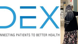 Dex logo with digital healthcare tech, Digital Equity Xperts, Connecting patients to better health, digital access and literacy, digital access to healthcare