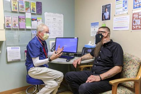 Dr. Keith Henry with Matthew Larsen