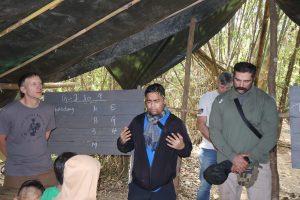 Praying for peace in the refugee camp