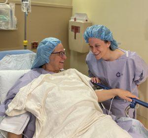 mother and daughter in hospital, transplant, kidney transplant, organ donation, Mother's Day, polycystic kidney disease, PKD, end-stage renal disease, ESRD, Mom and blogger participate in 