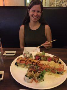 megan hladilek enjoys dinner out at a sushi restaurant, miscarriage, 10 things to do when you have a miscarriage, we don't talk about miscarriages, 5 responses to someone having a miscarriage, emotional support, miscarriage for mothers of angels