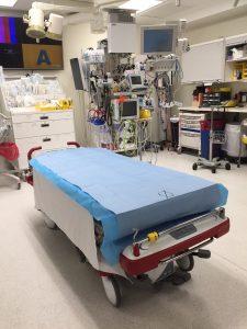 empty bed in stabilization room, emergency stabilization room, stab room, level 1 trauma center, critical patients, stabilization room recorder, jack hedberg