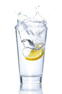 Glass of Clear Water With Lemon