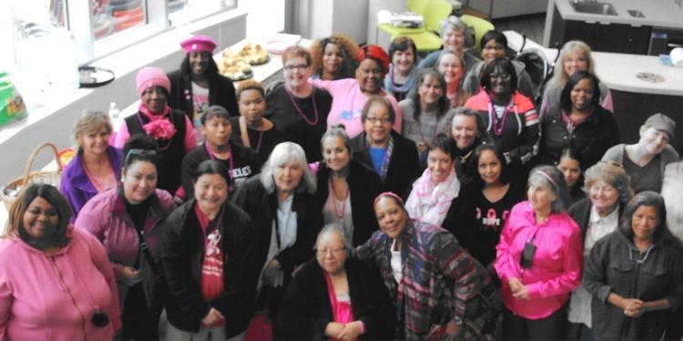 breast cancer survivor group at celebration, celebrating ten years of breast cancer survivors, breast cancer survivors celebration, wanzek family breast care center, comprehensive cancer center, surviving breast cancer
