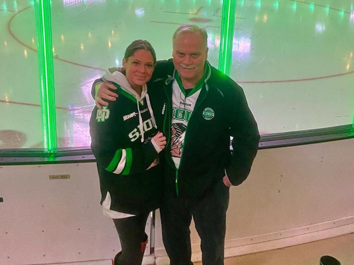 Rick and Sarah Smith at the ice arena