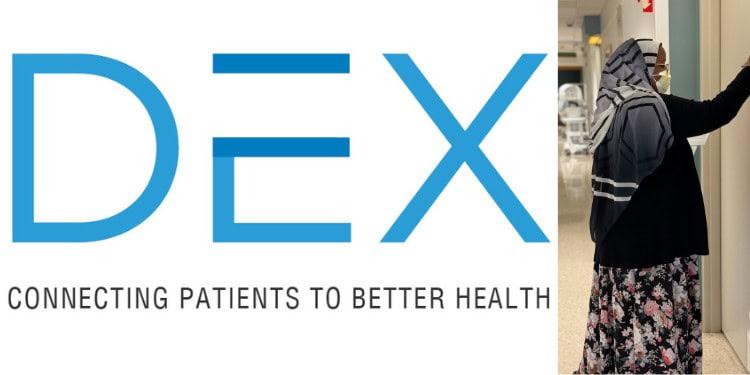 Dex logo with digital healthcare tech, Digital Equity Xperts, Connecting patients to better health, digital access and literacy, digital access to healthcare