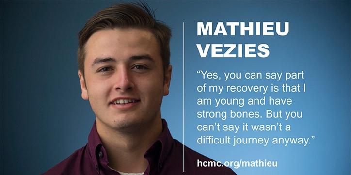 mathieu vezies, orthopedic trauma, bike accident, trauma surgery, knapp rehabilitation center, rehabilitation program, mathieu vezies