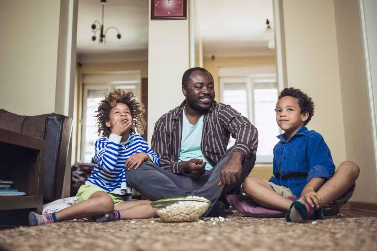 dad sitting on floor with his children, rituals and resilience, relationship-building experience for kids, helping kids cope during covid, building resilience for children during pandemic, effect of covid19 on kids, dr krishnan subrahmanian