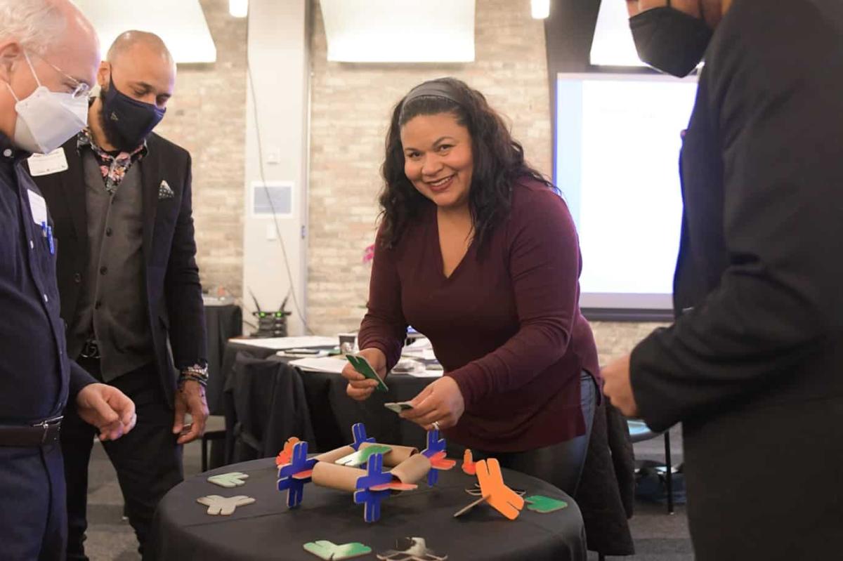 aida strom with two community leaders, voices of hennepin healthcare: aida strom, health equity community engagement program manager, sisseton wahpeton dakota oyate, historical trauma, dr talee vang