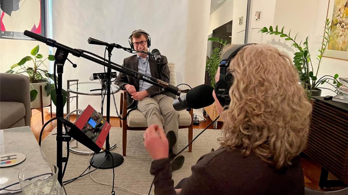 dr hilden interviewing his colleague dr meghan walsh in the studio, healthy matters podcast off to healthy start, hilden's house calls, dr meghan walsh, best to protect you and your family, episodes about covid-19