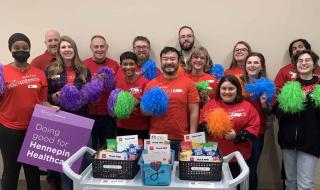 Donors holding their in-kind donations