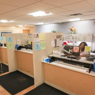 addiction medicine check in desk with administrative assistant