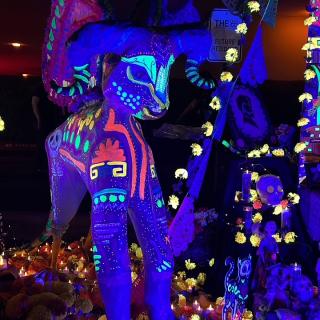 Colorful alebrijes to guide souls into the afterlife during Dia de los muertos