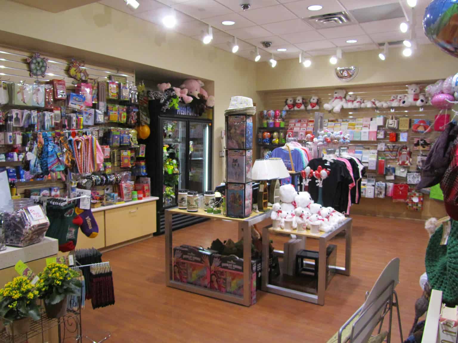 Hospital Store, Gift Shop, Flower Shop and Candy Shop.